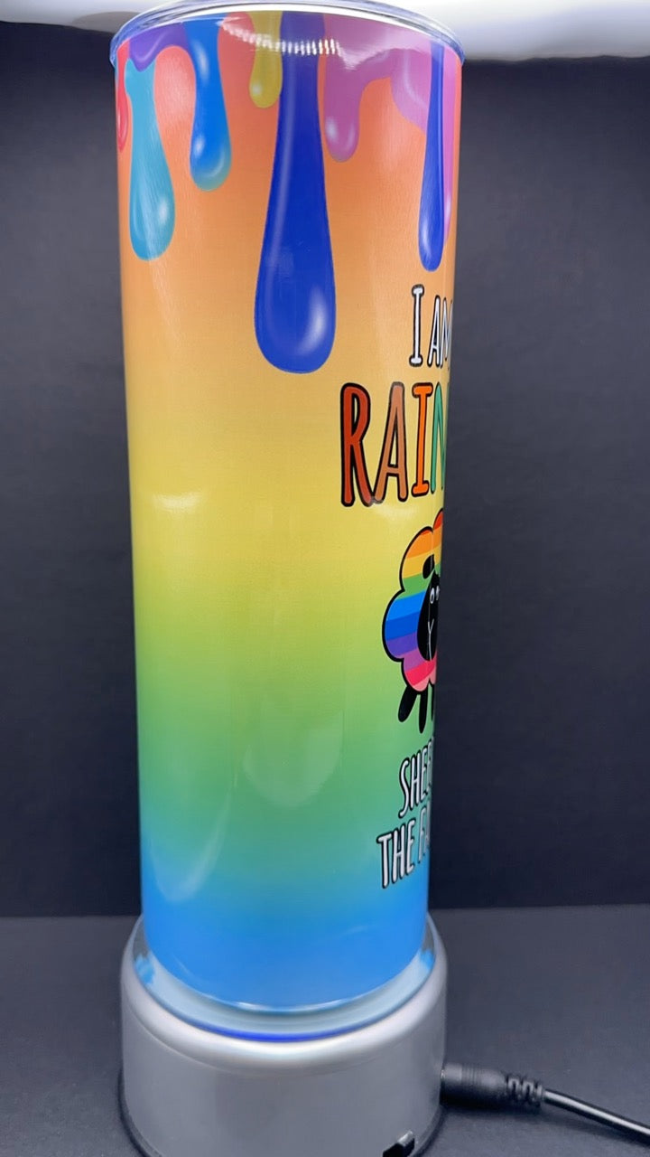 20 oz - Rainbow Sheep Metal Tumbler - For Hot/Cold Drinks