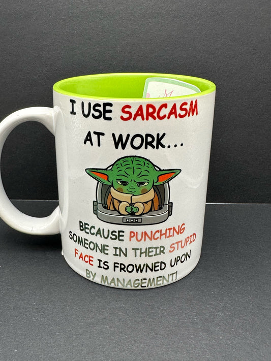 Baby Yoda Sarcasm -  Ceramic coffee mug