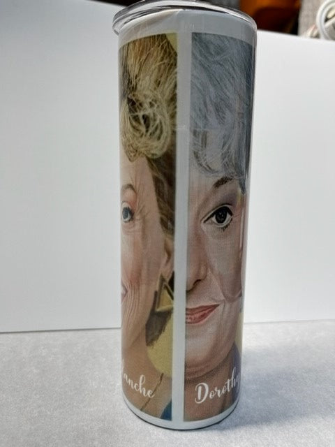 20 oz - Golden Girls Characters Metal Tumbler - For Hot/Cold Drinks