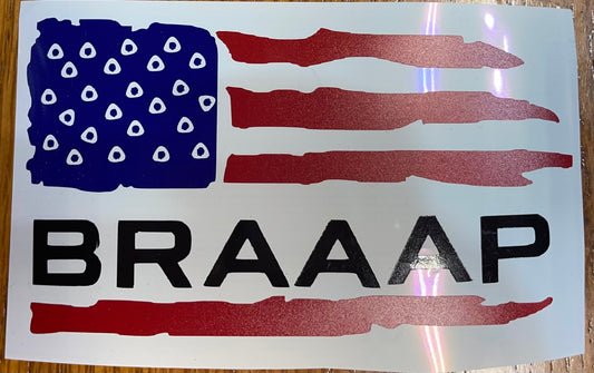 American Flag with Rotors - Vinyl Sticker